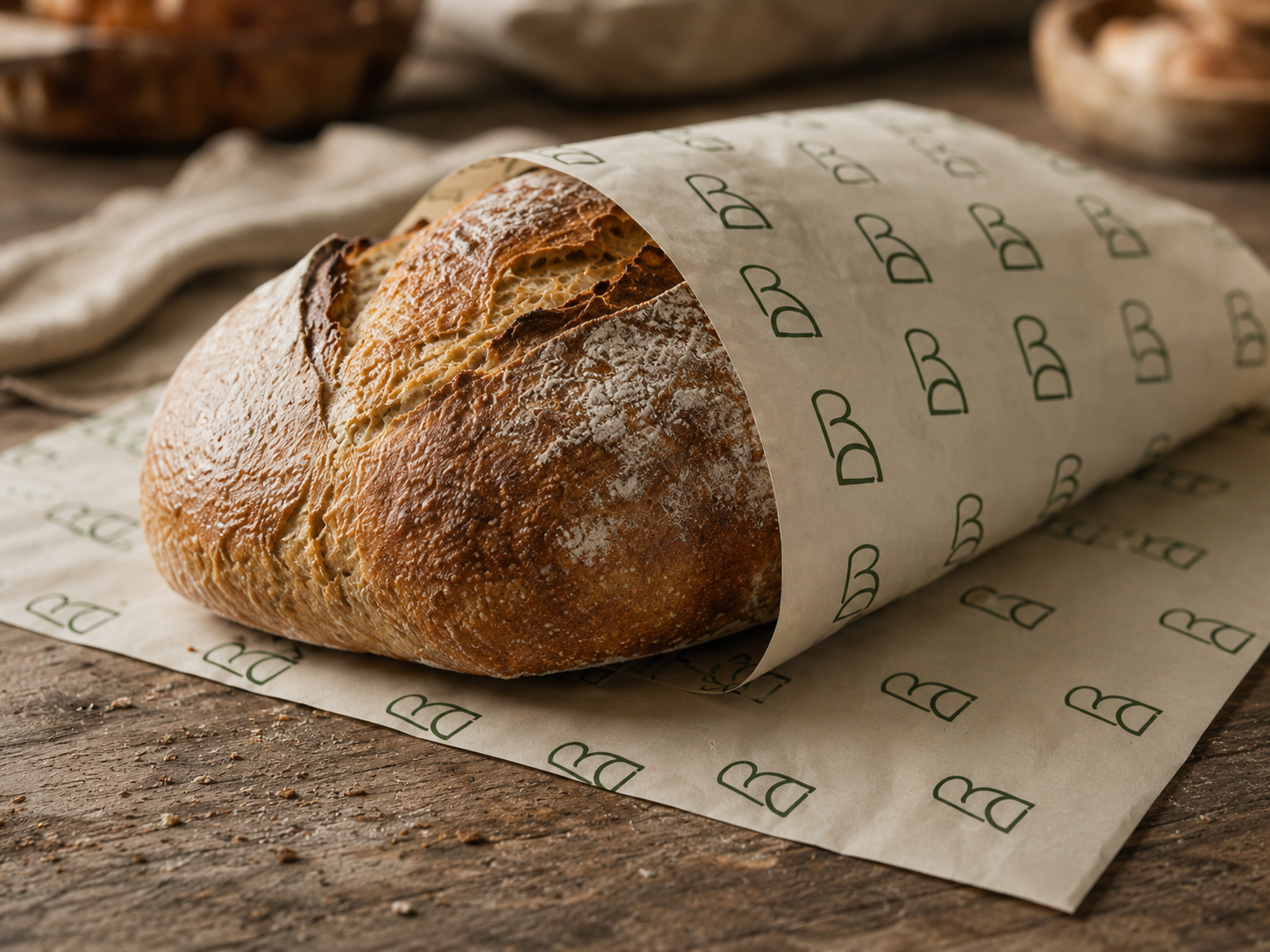 Brumbys monogram cream bread wrap
