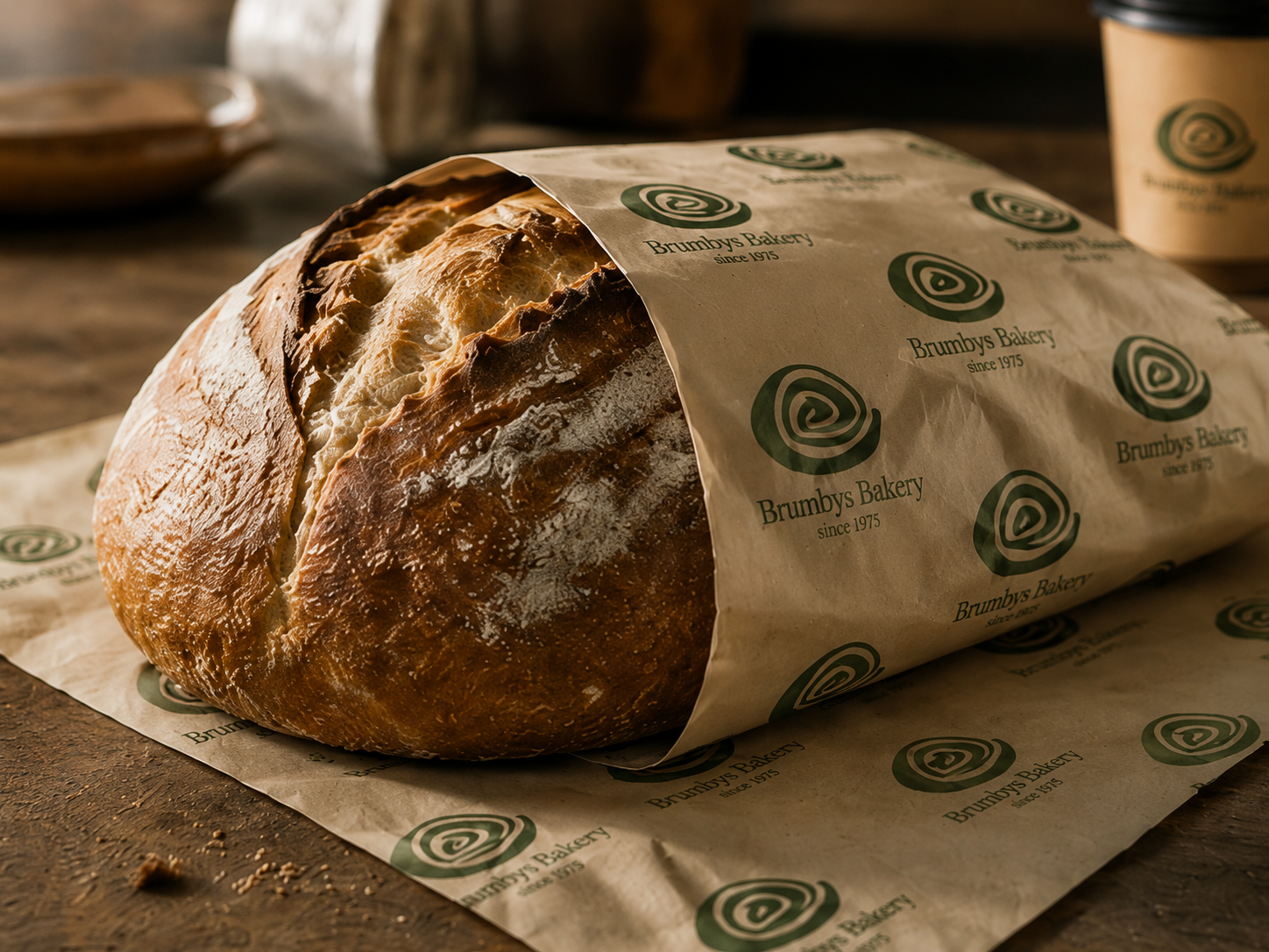 Brumbys spiral cream bread wrap