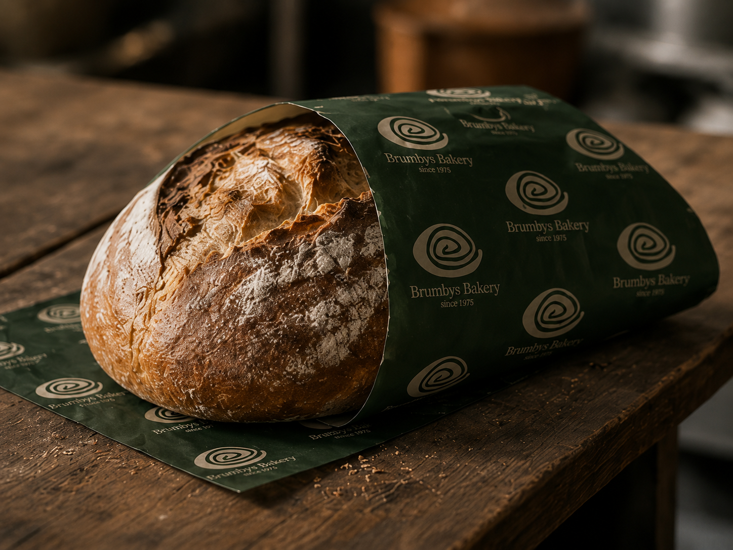 Brumbys spiral green bread wrap