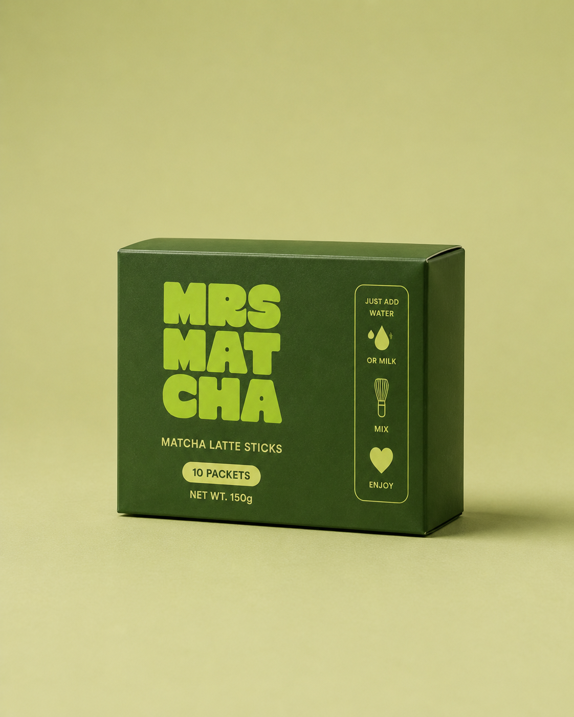 Mrs Matcha latte sticks box